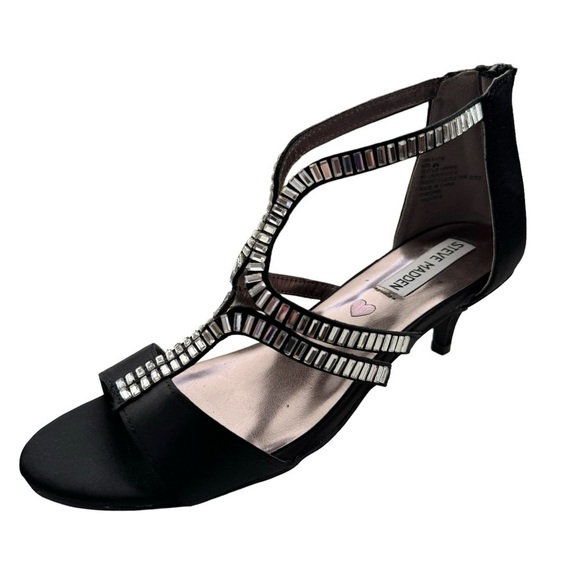 Steve Madden Black Heels with Accents Big Girls Size 4.5 - Picture 1 of 14
